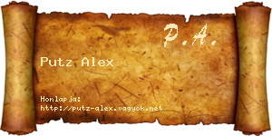 Putz Alex névjegykártya